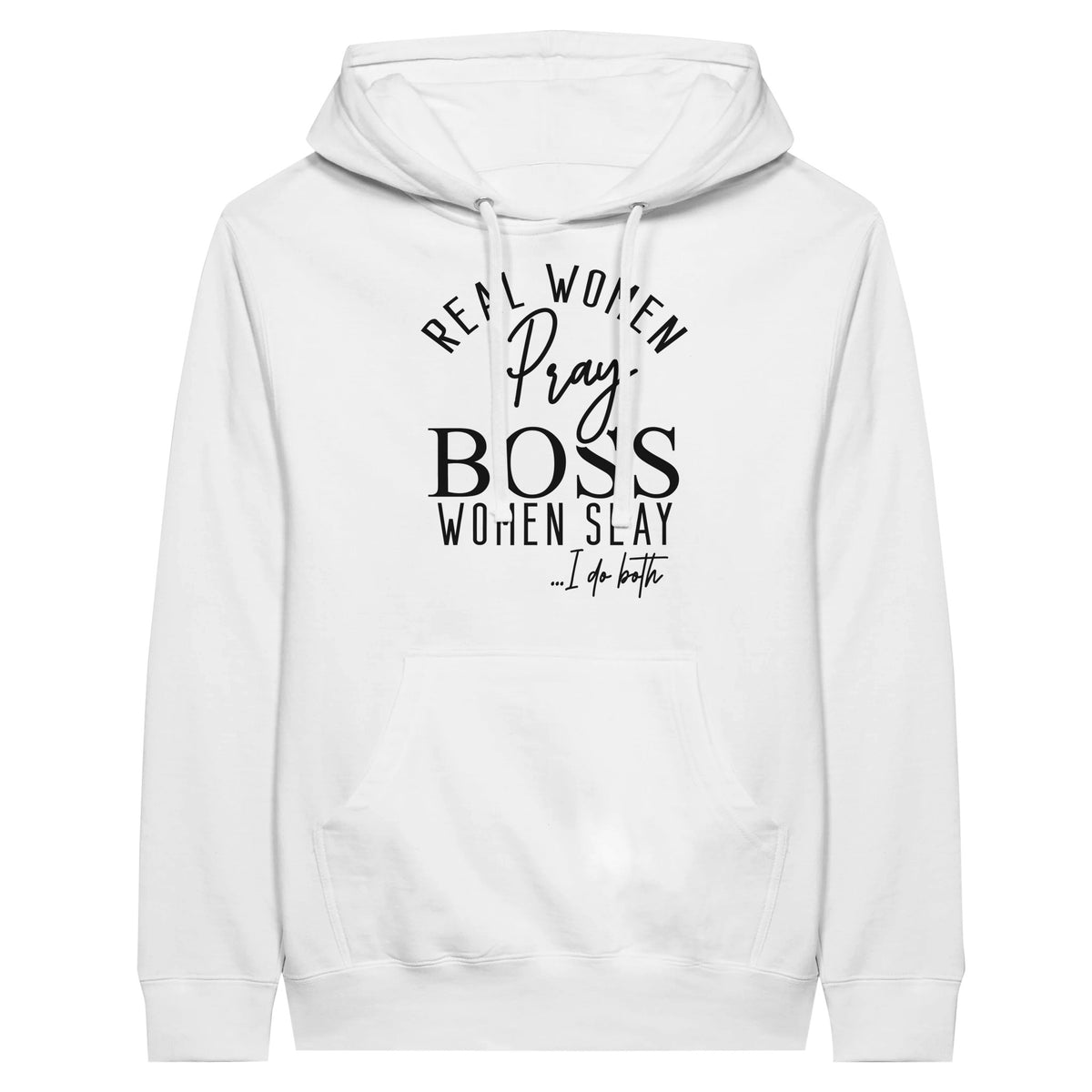 Strength in Style - Real Women, Real Boss - White - Hoodies