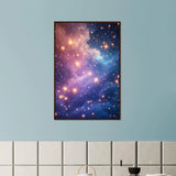 Wish Upon a Star – Gift + Memory Poster for Her - Dark wood frame - Wooden Framed Posters