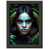 Emerald Mystique - Captivating Eyes in Nature - 13x18 cm 5x7″ - Metal Framed Posters