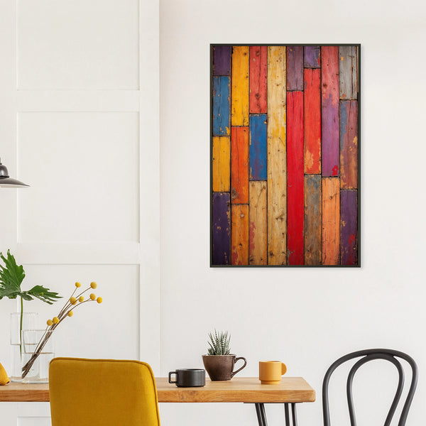 Worn Woods, Wild Hues - Metal Framed Poster - - Metal Framed Posters