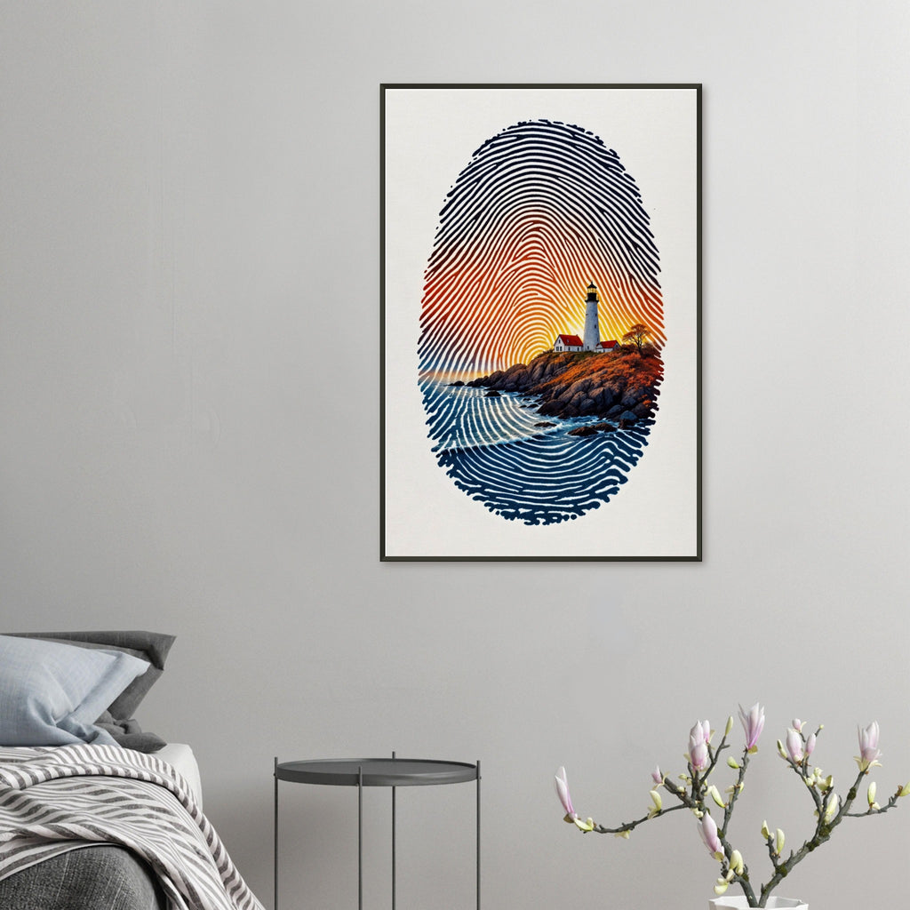 Guiding Imprint - The Lighthouse Within - 60x90 cm 24x36″ - Framed Posters