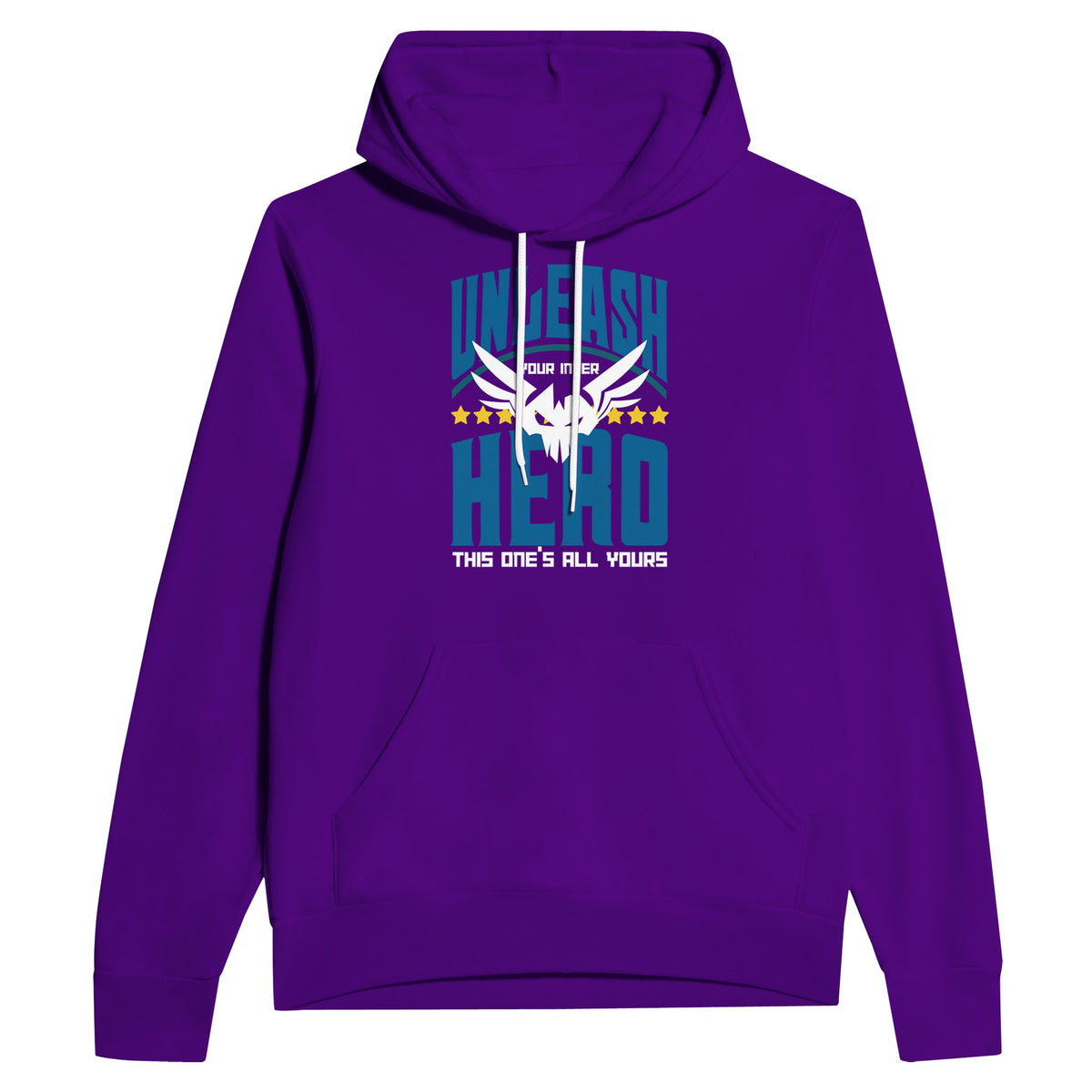 Power Up with Heroic Style – Unisex Game Lover's Hoodie - Team Purple - Hoodies