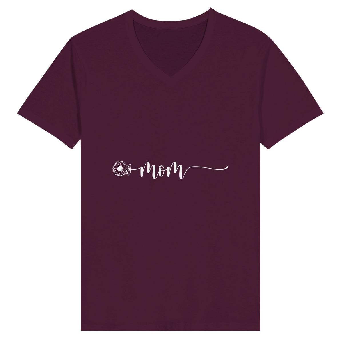 Elevate Mom's Style - Premium V-Neck Tee Collection - Maroon - T-shirts