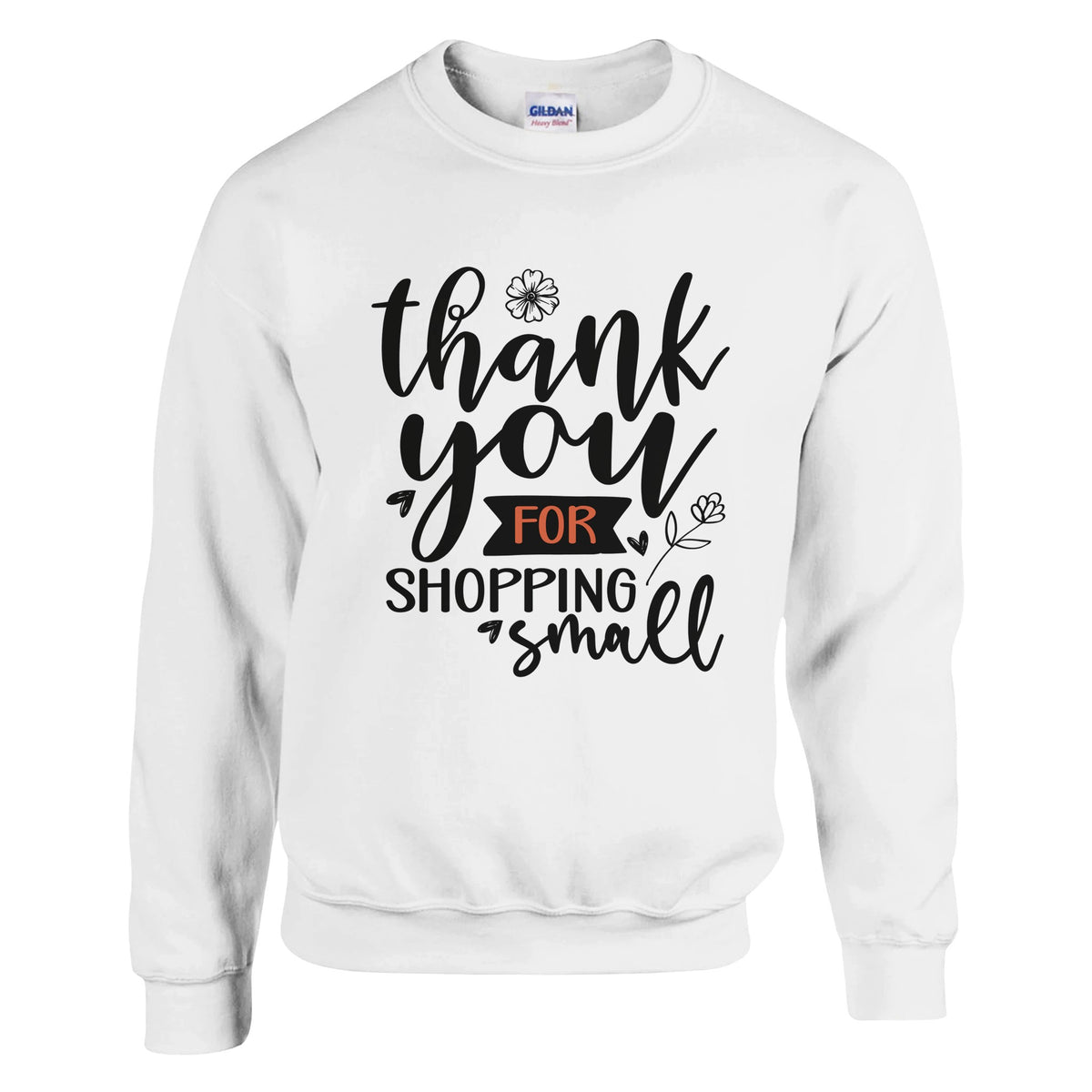 Gratitude in Style - 'Thank You' Statement - White - Sweatshirt