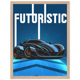 Futuristic Elegance - Premium Framed Poster - 30x40 cm 12x16″ Wood frame - Wooden Framed Posters