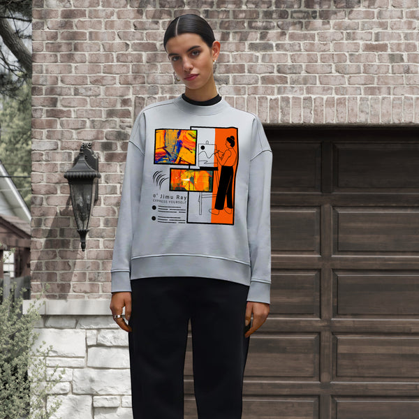 Canvas of Colors - Oversized Elegance - - Sweatshirts