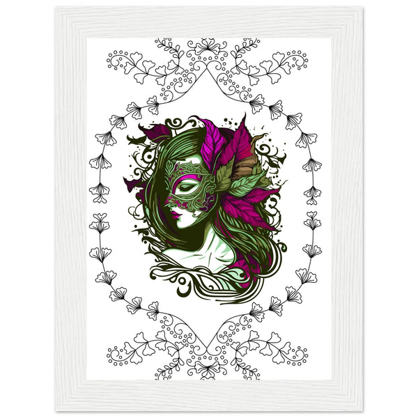 Masked Enchantment - Deluxe Framed Poster - 13x18 cm 5x7″ White frame - Framed Posters