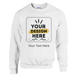 Cozy Perfection - Unisex Customizable Classic Crewneck - White - Crewneck Sweatshirts