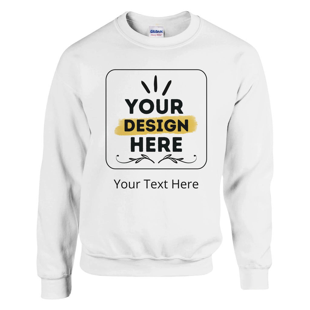 Cozy Perfection - Unisex Customizable Classic Crewneck - White - Crewneck Sweatshirts