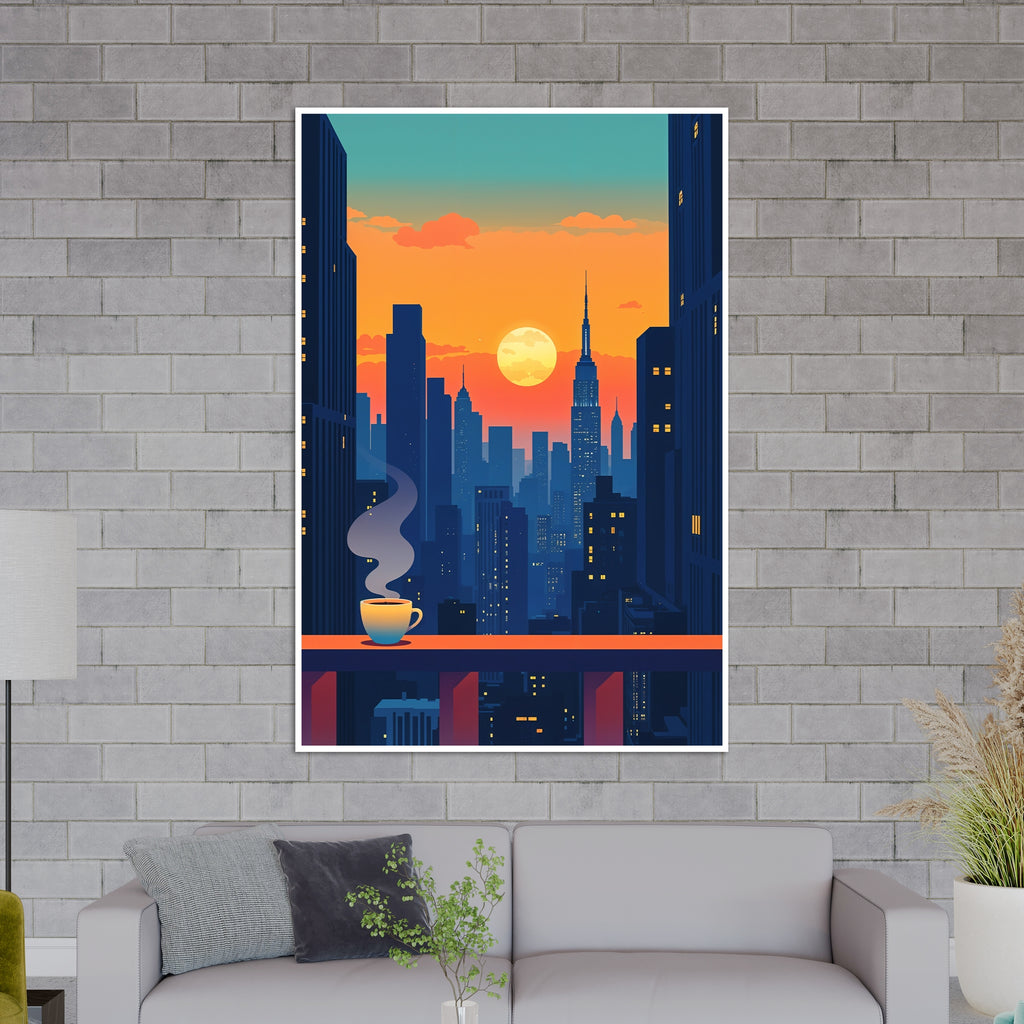 Golden Hour in the Metropolis - - Framed Posters