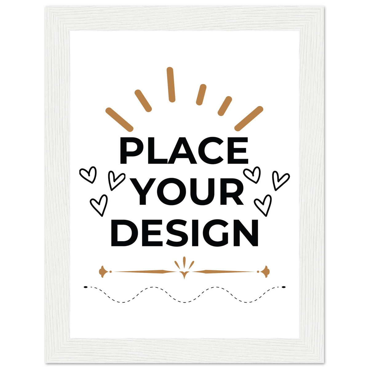 Vivid Decor - Semi-Glossy Customizable Posters with Sturdy Wooden Frames - 15x20 cm 6x8″ White frame - Wooden Framed Posters