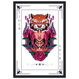 Artistry Unleashed - Warrior, Sacred Bull, and Tiger Spirit - - Wooden Framed Posters