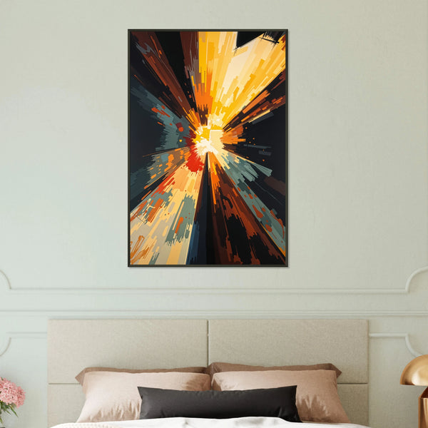 Chromatic Burst - A Symphony of Explosive Energy - - Metal Framed Posters