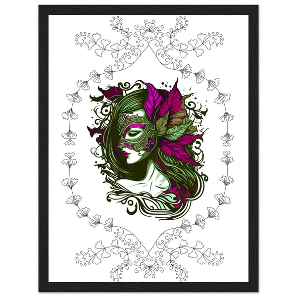 Masked Enchantment - Deluxe Framed Poster - 30x40 cm 12x16″ Black frame - Framed Posters