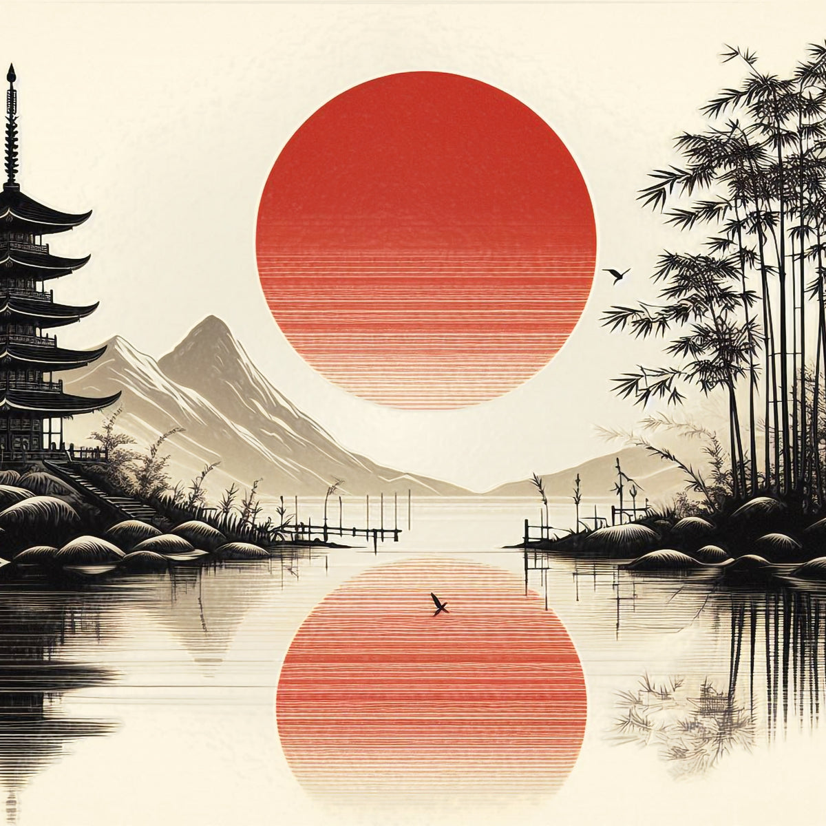 Zen Serenity at Sunset - - Posters