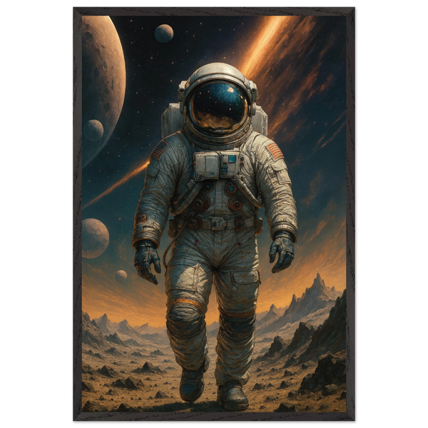Cosmic Voyager – Wooden Framed Poster Gift - Black frame - Wooden Framed Posters