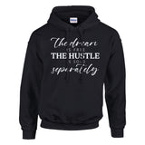 Dream Big, Hustle Hard - Unveil the Motivation - Black - Hoodies