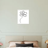 Sophisticated Minimalism - Magnetic Flower Poster - 40x50 cm 16x20″ White wall hanger - Posters With Hanger