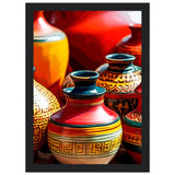 Heritage Hues - Framed Art Masterpiece - A4 21x29.7 cm 8x12″ Black frame - Wooden Framed Posters