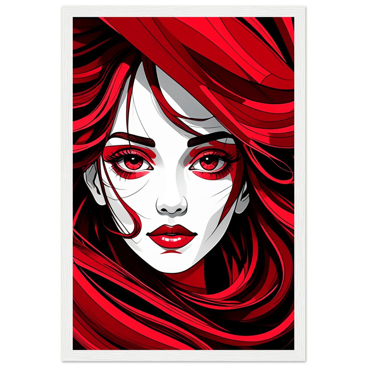 Red Passion - Art That Speaks - 30x45 cm 12x18″ White frame - Framed Poster