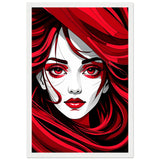 Red Passion - Art That Speaks - 30x45 cm 12x18″ White frame - Framed Poster