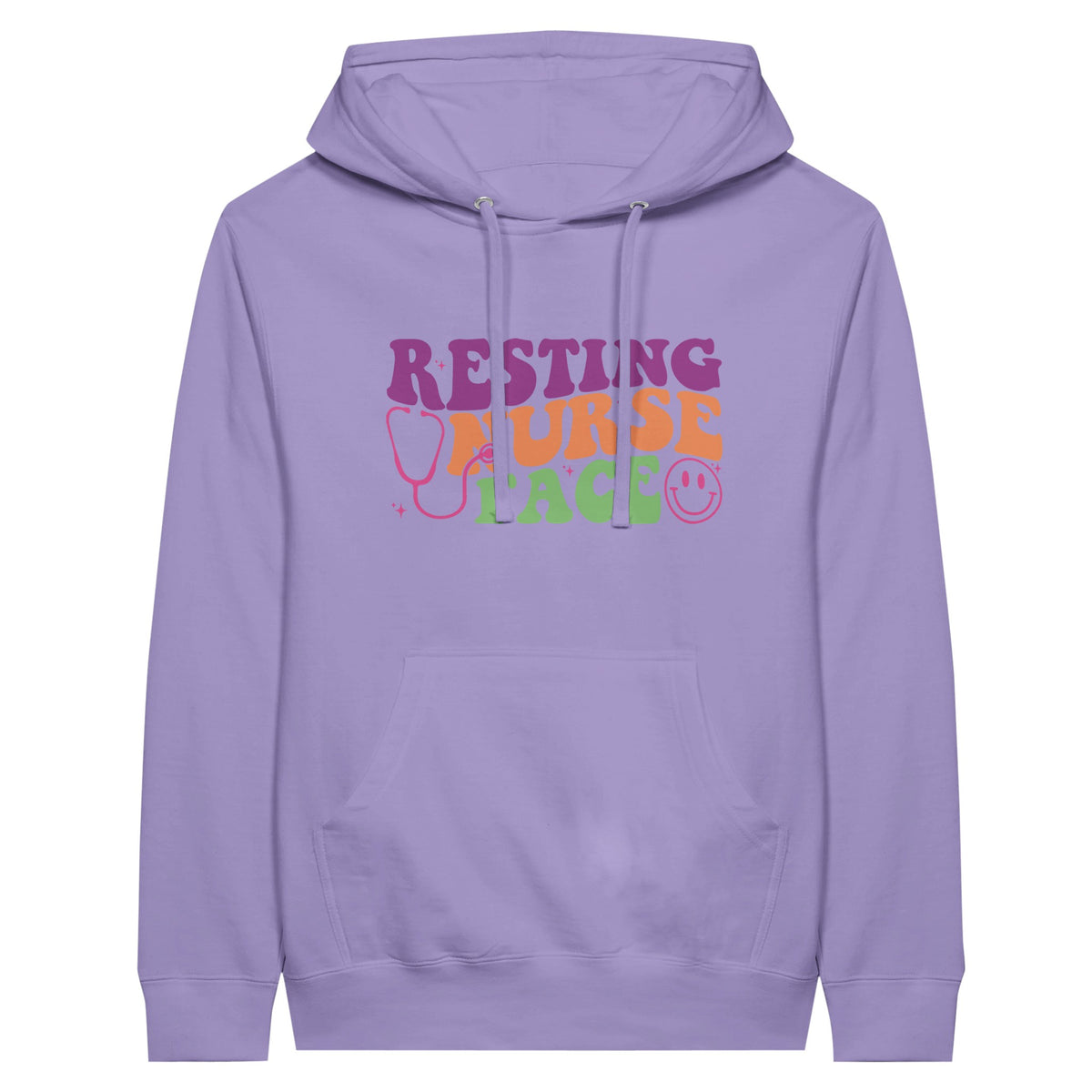 Heartfelt Tribute - Peace, Love, Nursing Unisex Hoodie - Lavender - Print Material