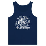 Tacos & Tequila Vibes - Tank Top for Taco Enthusiasts - Navy - Print Material