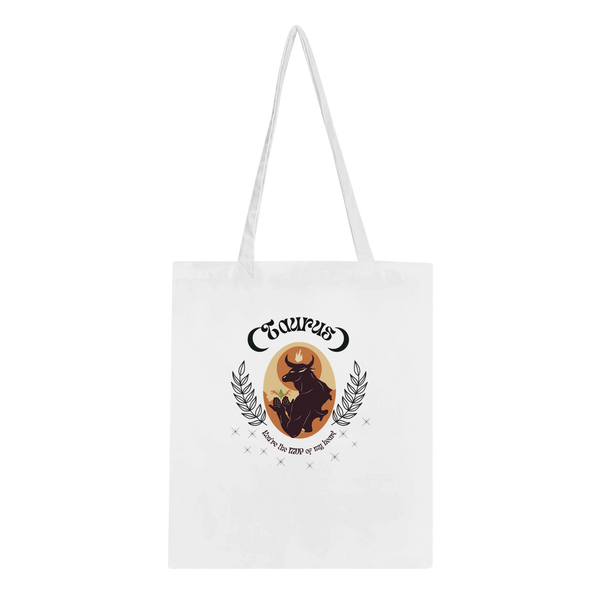 Astrology-Inspired Cotton Tote – Gift for Star Lovers - Taurus - Tote Bags