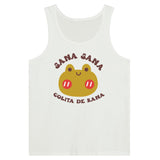 Magic in Healing - 'Sana Sana Colita de Rana' Cotton Tank - White - Print Material