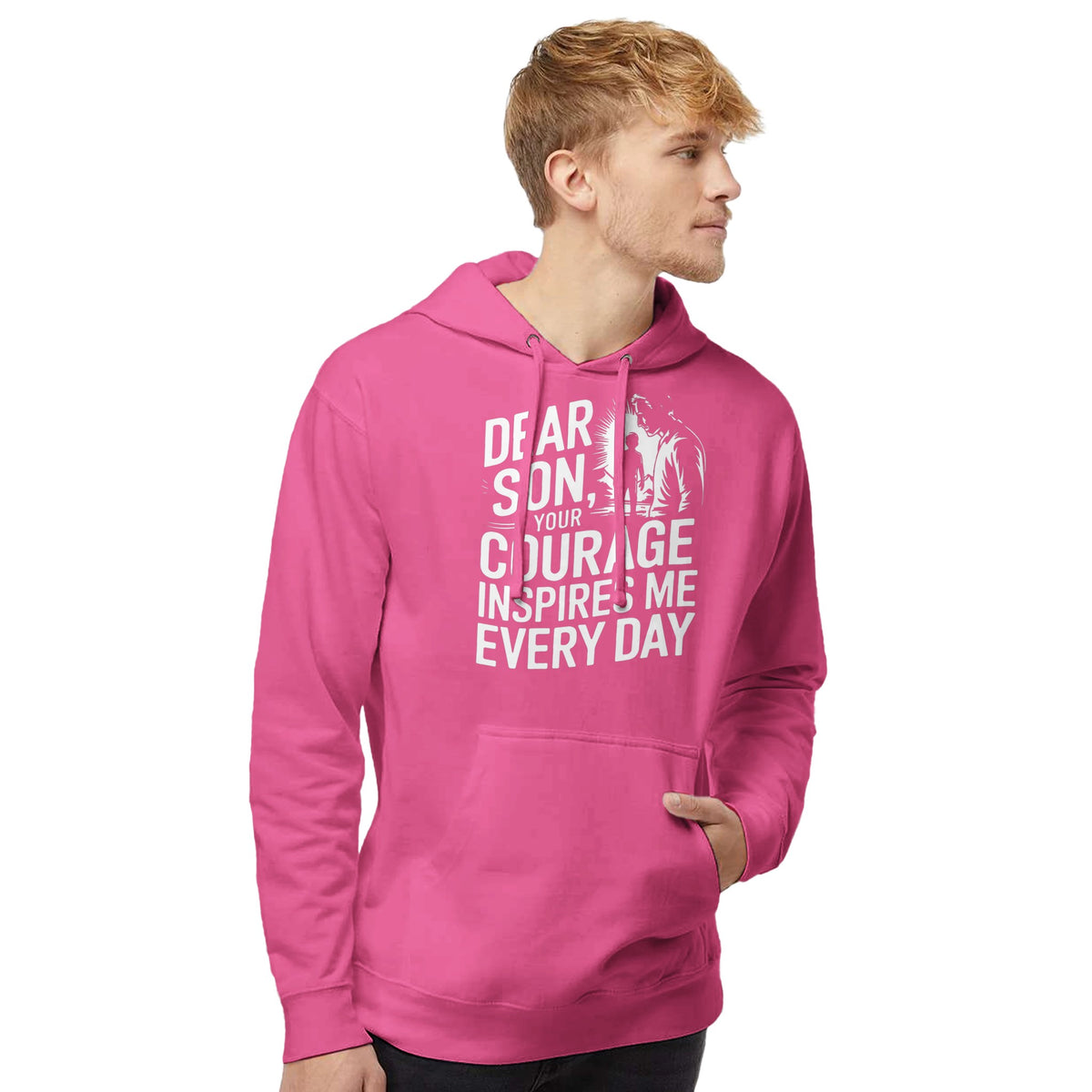 Dear Son, You Inspire Me Every Day – A Dad’s Pride - neon pink - Sweatshirts