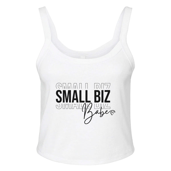 Championing Small Biz - Wear Your Support - solid wht blend - Tank Tops