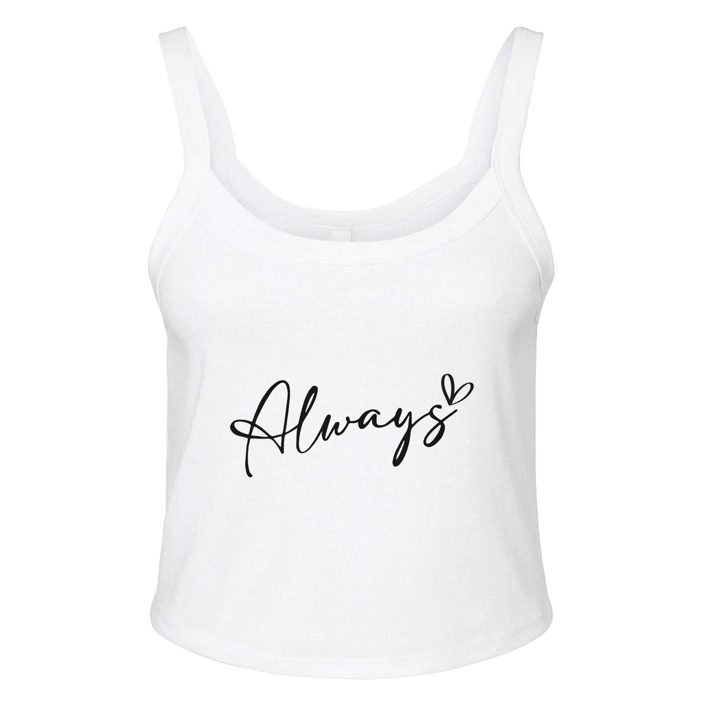 Always Love - A Reminder of Love's Presence - solid wht blend - Tank Tops