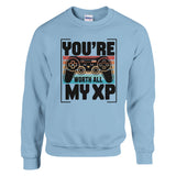 Worth All My XP - Gamer Sweatshirt - Light Blue - Sweatshirts