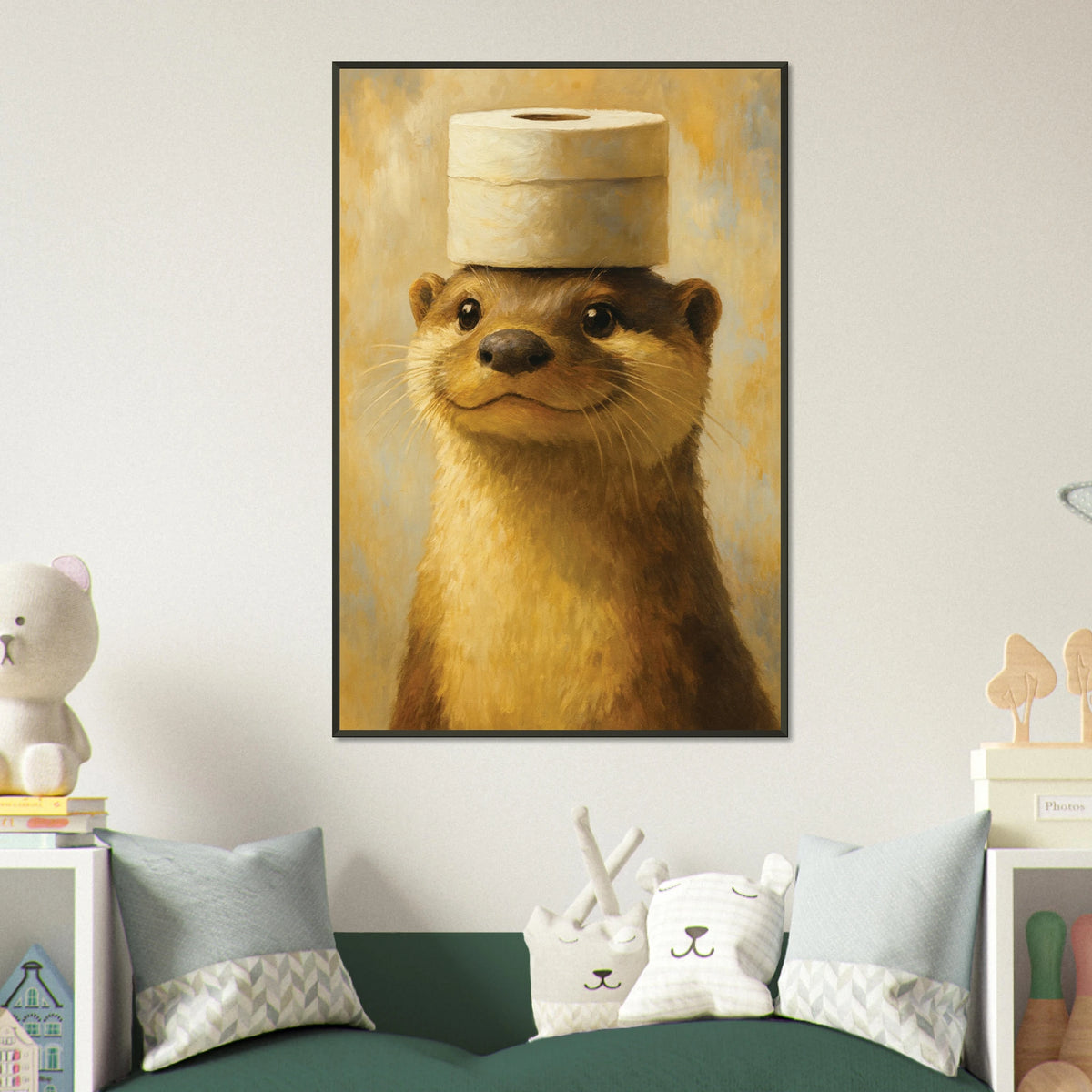 Gift Laughter - Otter Metal Framed Poster with Playful Charm - Default Title - Metal Framed Posters