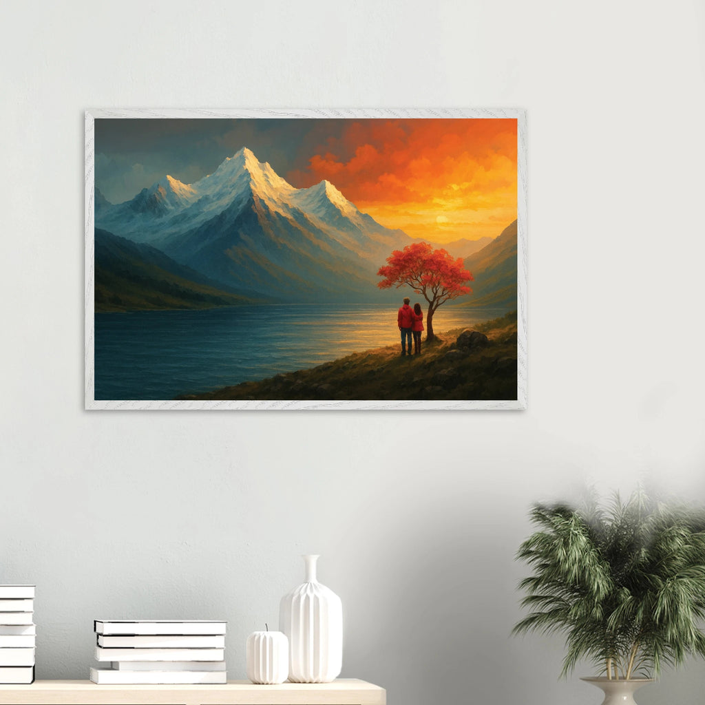Peaceful Mountain Wooden Framed Poster for Gifting - Default Title - Wooden Framed Posters