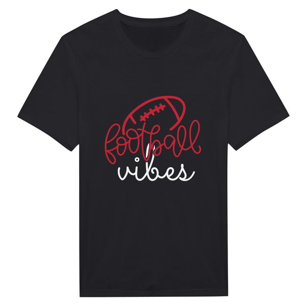 Football Vibes – Classic Game Day Tee - Black - T-shirts