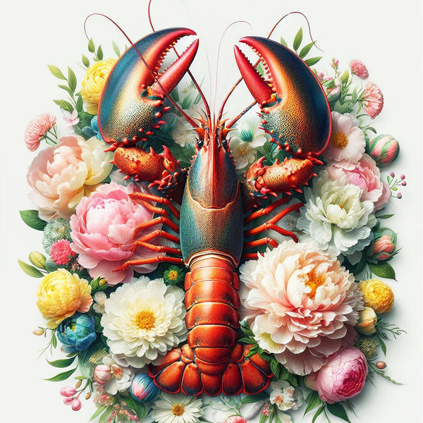 Lobster Elegance in Bloom - - Framed Posters