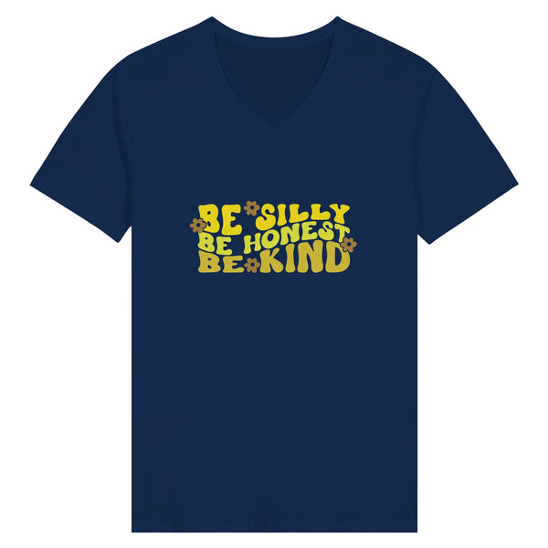 Authenticity Emblem - Be Silly, Be Honest, Be Kind - Navy - T-shirts