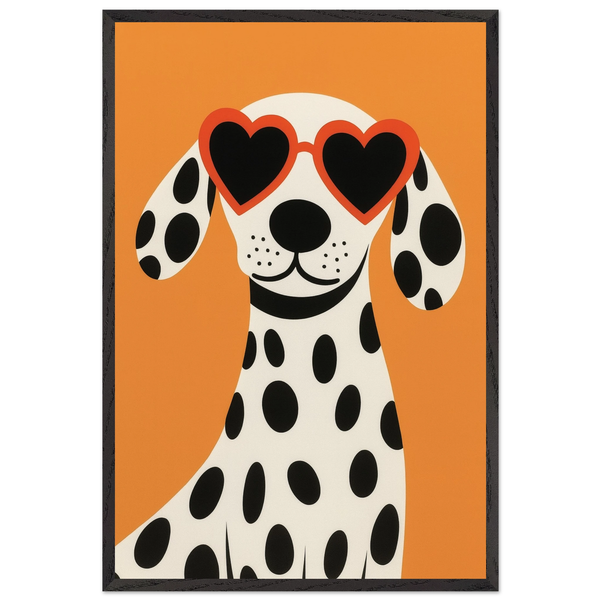 Cool Dalmatian Wooden Framed Poster – Dog Lover Gift - Black frame - Wooden Framed Posters