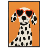 Cool Dalmatian Wooden Framed Poster – Dog Lover Gift - Black frame - Wooden Framed Posters