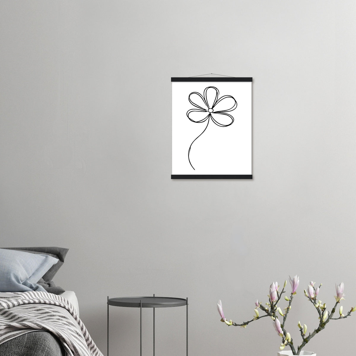 Sophisticated Minimalism - Magnetic Flower Poster - - Posters With Hanger