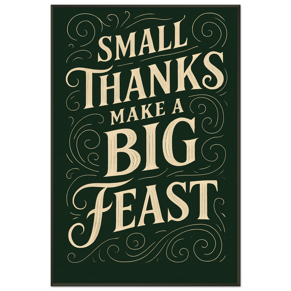 Thank You Art – Framed Metal Poster - - Metal Framed Posters