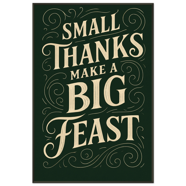 Thank You Art – Framed Metal Poster - - Metal Framed Posters