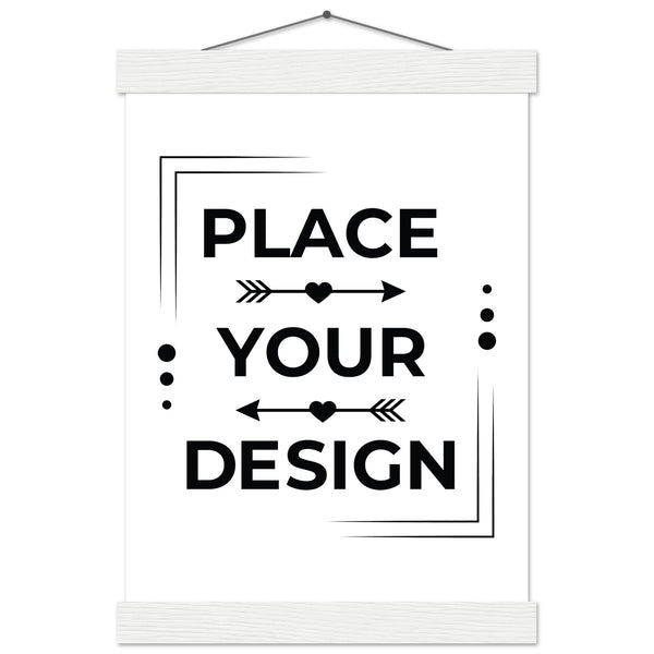 Stunning Art Display - Premium Customizable Poster - A4 21x29.7 cm 8x12″ White wall hanger - Posters With Hanger