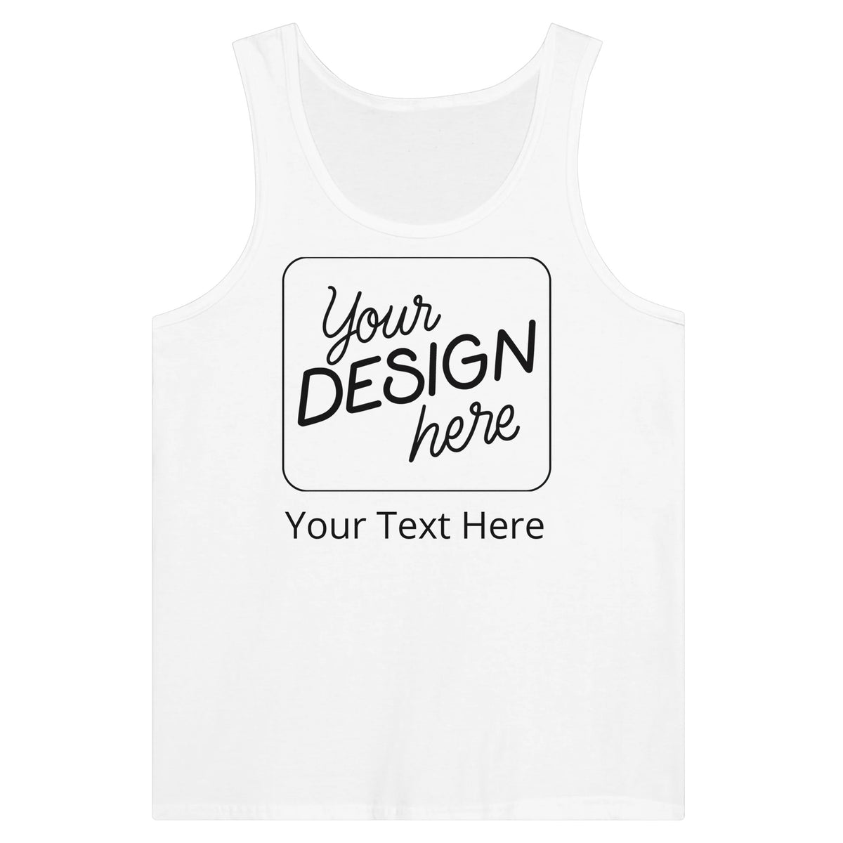 Stay Cool and Comfy - The Ultimate Customizable Unisex Tank Top - White - Print Material