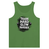 Train Hard Tank Top Gift for Gym Lovers - Leaf - Scoop Tank
