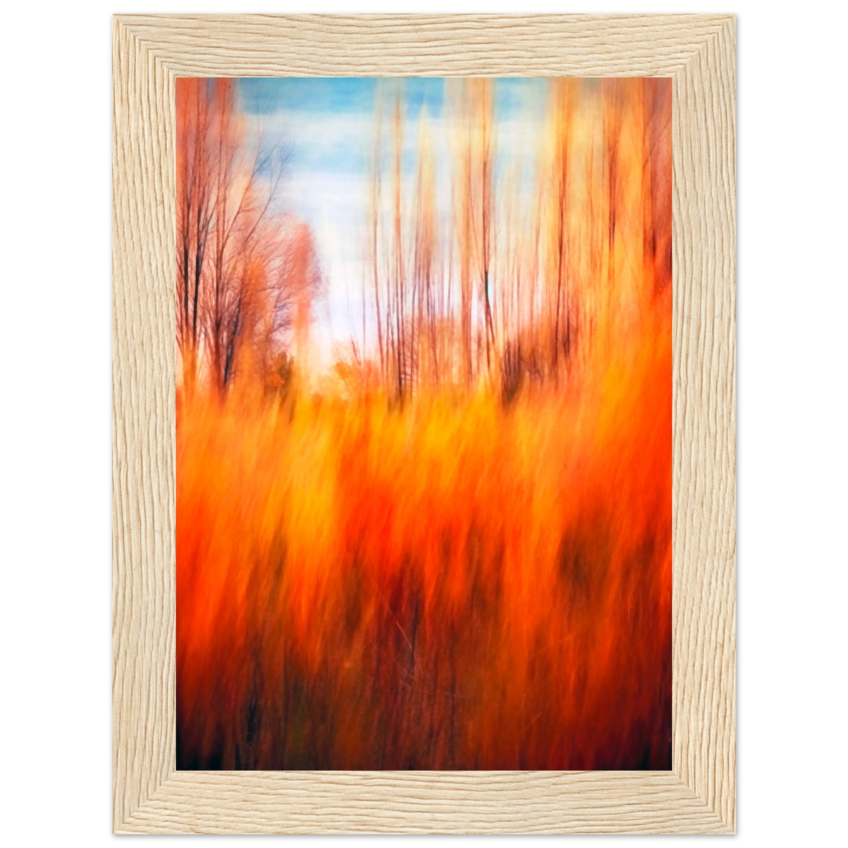 Autumn's Embrace - Framed Premium Poster - 13x18 cm 5x7″ Wood frame - Wooden Framed Posters