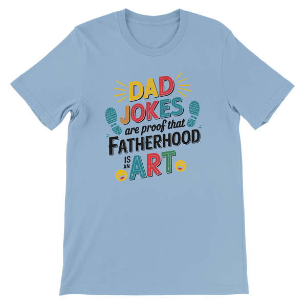 Fatherhood Is Art – Bella + Canvas Dad Shirt - Light Blue - T-shirts