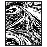 Black & White Swirl - Premium Matte Framed Poster - 40x50 cm 16x20″ Black frame - Metal Framed Posters