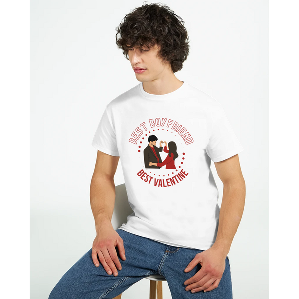 Best Boyfriend, Best Valentine - Romantic Tee for Him - - T-Shirt